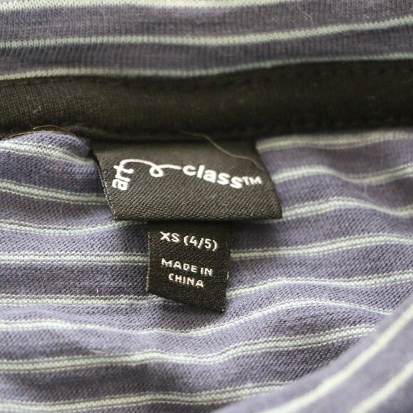 Art Class Boys' Blue & White Striped T-Shirt | Size XS (4/5) | NWT 💙🤍 - Picture 3 of 8